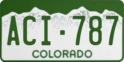 CO license plate ACI787