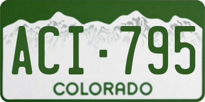 CO license plate ACI795