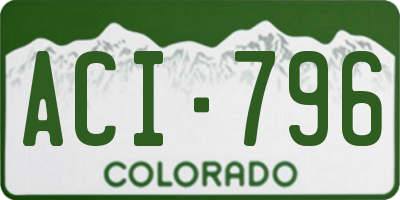 CO license plate ACI796