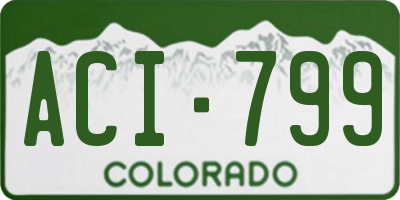 CO license plate ACI799