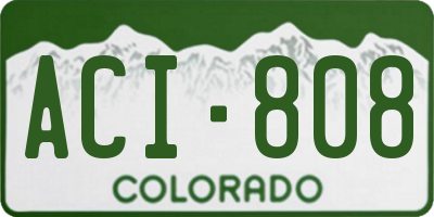 CO license plate ACI808