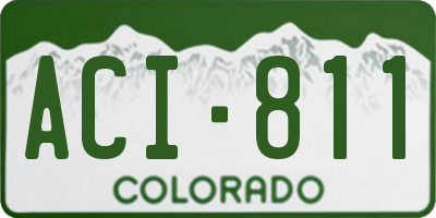 CO license plate ACI811
