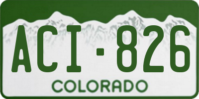 CO license plate ACI826