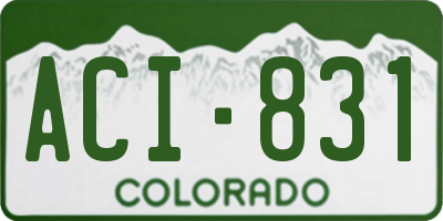 CO license plate ACI831