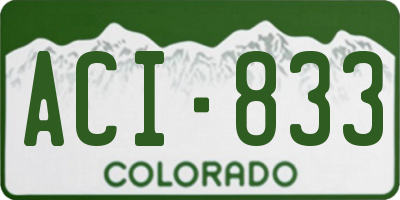 CO license plate ACI833