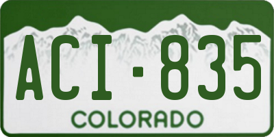 CO license plate ACI835