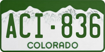 CO license plate ACI836