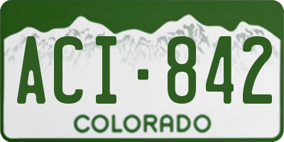 CO license plate ACI842