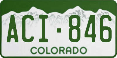 CO license plate ACI846