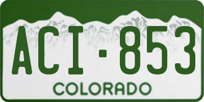 CO license plate ACI853