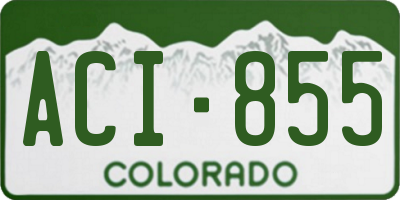 CO license plate ACI855