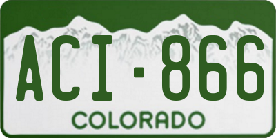 CO license plate ACI866