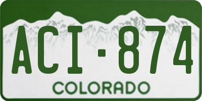 CO license plate ACI874