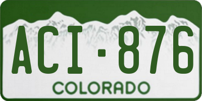 CO license plate ACI876