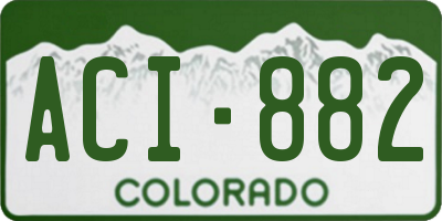 CO license plate ACI882