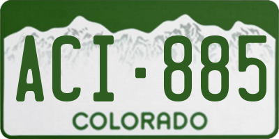 CO license plate ACI885