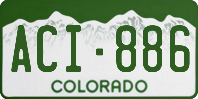 CO license plate ACI886