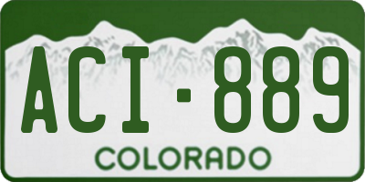 CO license plate ACI889