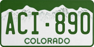 CO license plate ACI890