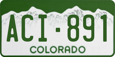 CO license plate ACI891