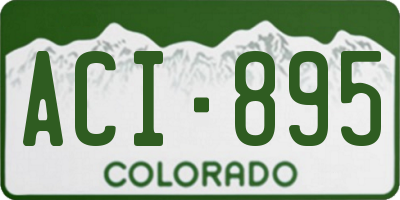CO license plate ACI895