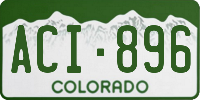 CO license plate ACI896