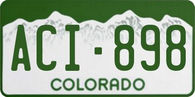 CO license plate ACI898