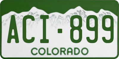 CO license plate ACI899