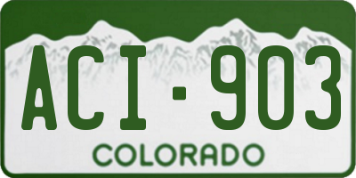 CO license plate ACI903