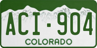 CO license plate ACI904