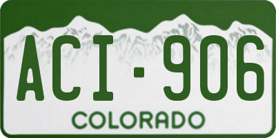 CO license plate ACI906