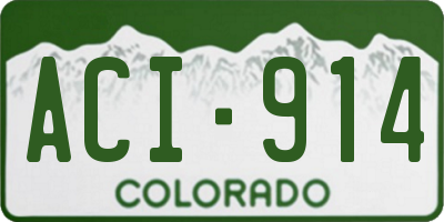 CO license plate ACI914