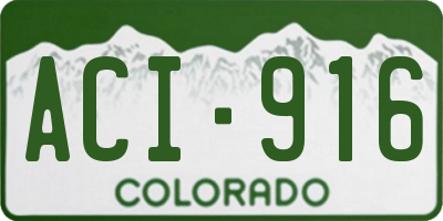 CO license plate ACI916
