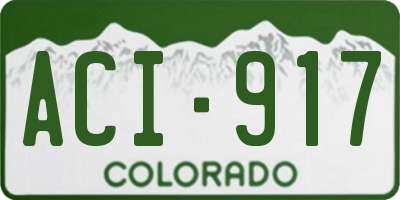 CO license plate ACI917
