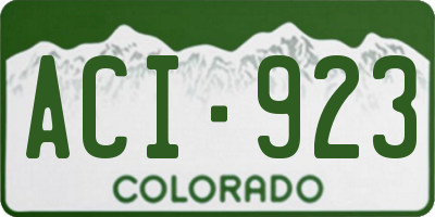 CO license plate ACI923