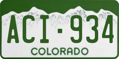 CO license plate ACI934