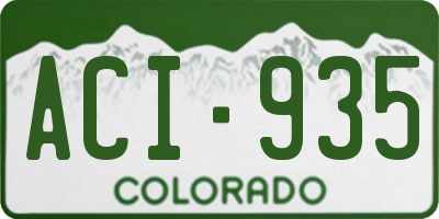 CO license plate ACI935