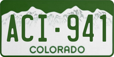 CO license plate ACI941