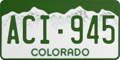 CO license plate ACI945