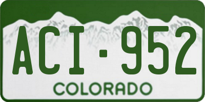 CO license plate ACI952