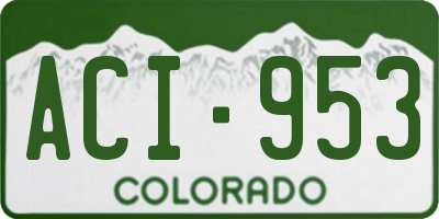 CO license plate ACI953