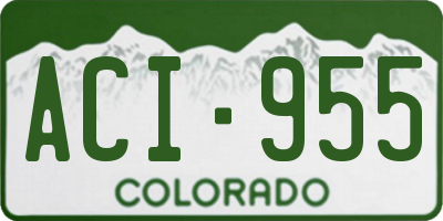 CO license plate ACI955