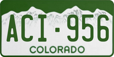 CO license plate ACI956