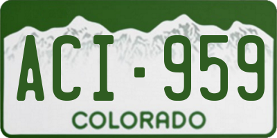 CO license plate ACI959