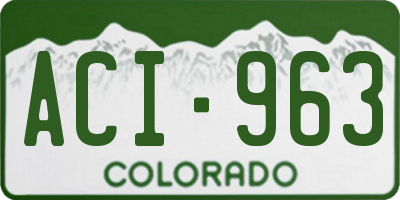 CO license plate ACI963