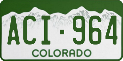 CO license plate ACI964