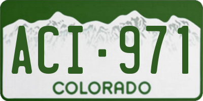 CO license plate ACI971