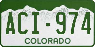 CO license plate ACI974
