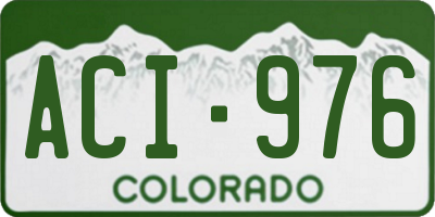 CO license plate ACI976