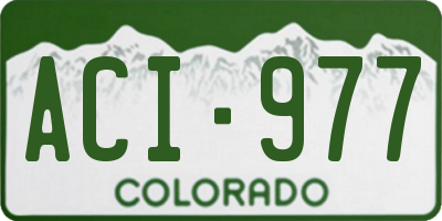 CO license plate ACI977